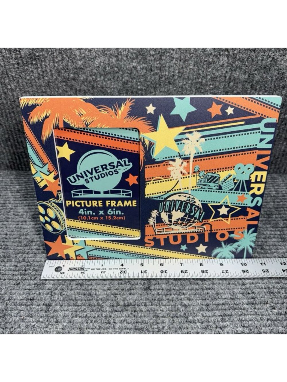 Universal Studios Picture Frame 4x6 Photo Retro Colorful Film Strip Palm Trees - Picture 5 of 7